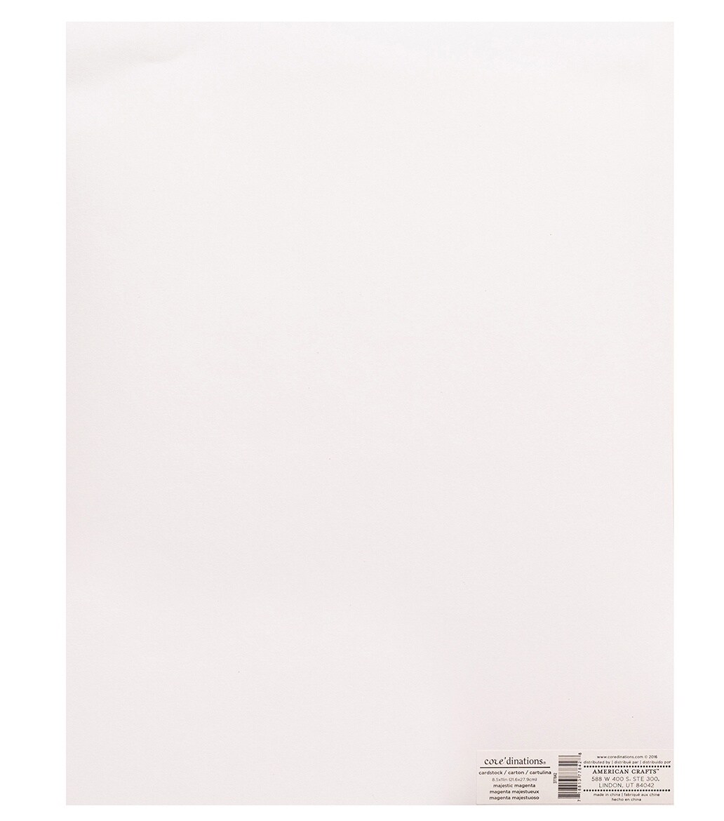 Core'dinations Glitter Silk Cardstock 8.5"X11"-Majestic Magenta