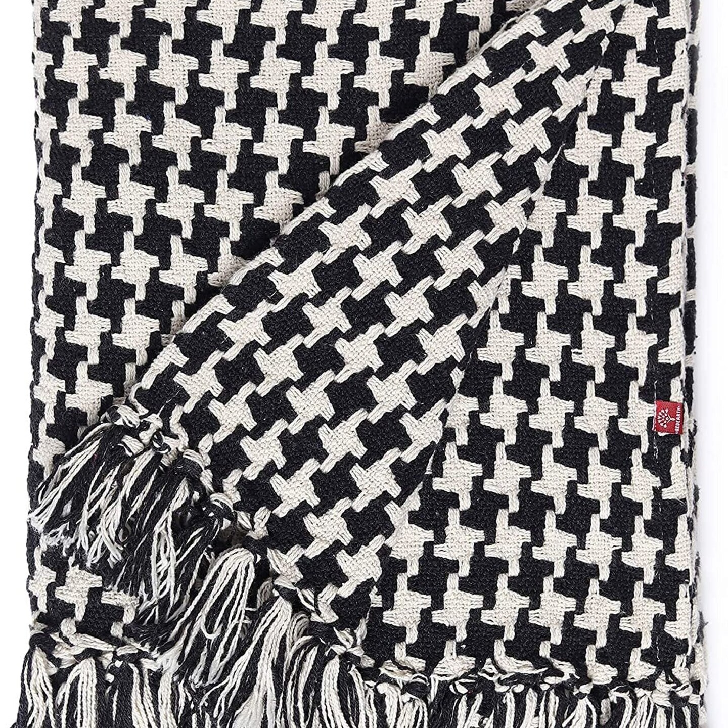 Edge Collections - 50" x 60" - Black - Cozy & Versatile Cotton Throw Blanket for Any Space - 1 Piece