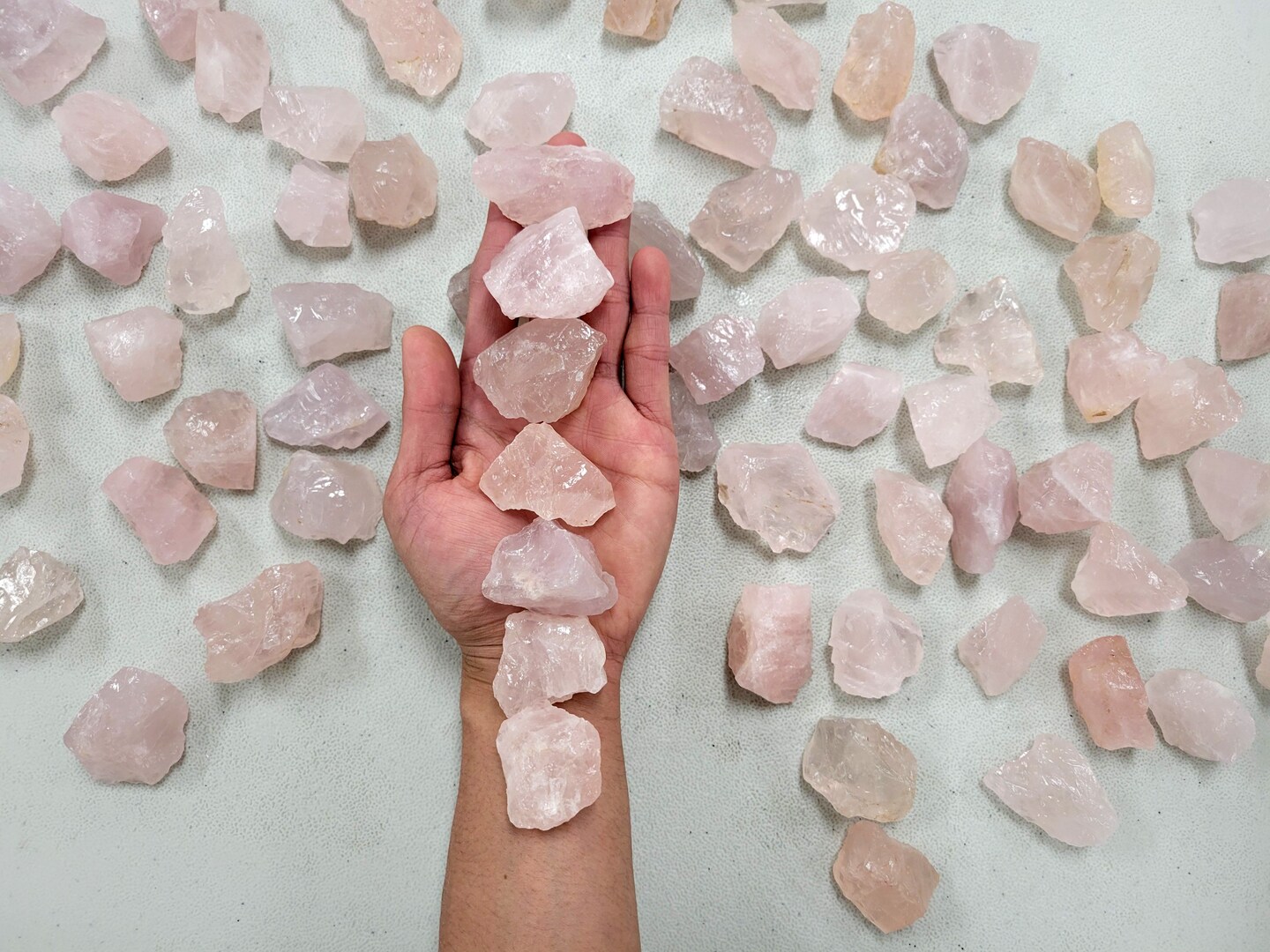 Rose Quartz Crystals Rough Raw Bulk