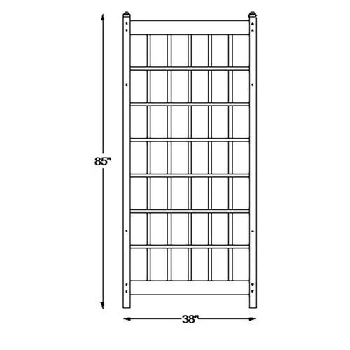 85-Inch White Vinyl Garden Trellis Wall Mount Lattice Panel for Climbing Plants and Vines
