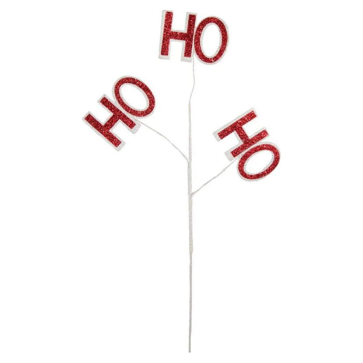 23&#x22; Glitter Ho Ho Ho Spray: Red &#x26; White