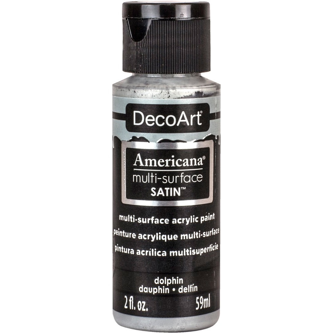Americana Premium Multi-Surface Satin Finish Acrylics 2oz -for Wood, Metal, Glass, Ceramics, Fabric, Paper, Terra Cotta, Most Plastics and More