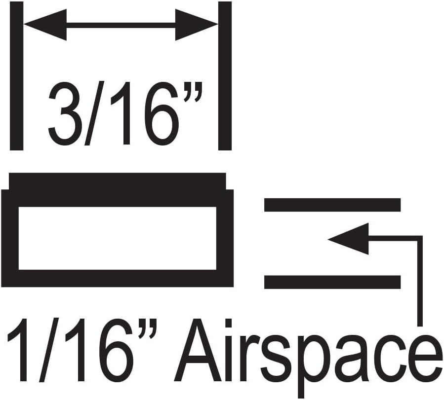Framer Supply Archival Glass &#x26; Art Spacer &#x2013; Clear 1/16&#x22;, 100 Ft Solid Bundle (20 x 5&#x27; Sticks), pH Neutral Peel-and-Stick Frame Spacer for Archival Framing &#x26; Artwork Protection