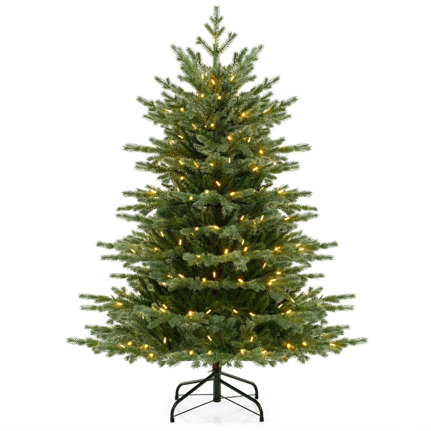 Green PVC PE 5ft Artificial Christmas Tree with 200 LED Lights