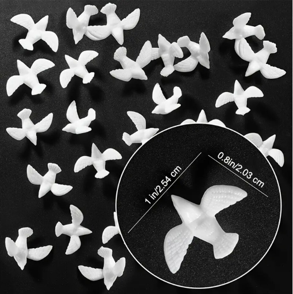 10 Pcs Mini Plastic Birds – 1-Inch Decorative Craft Embellishments