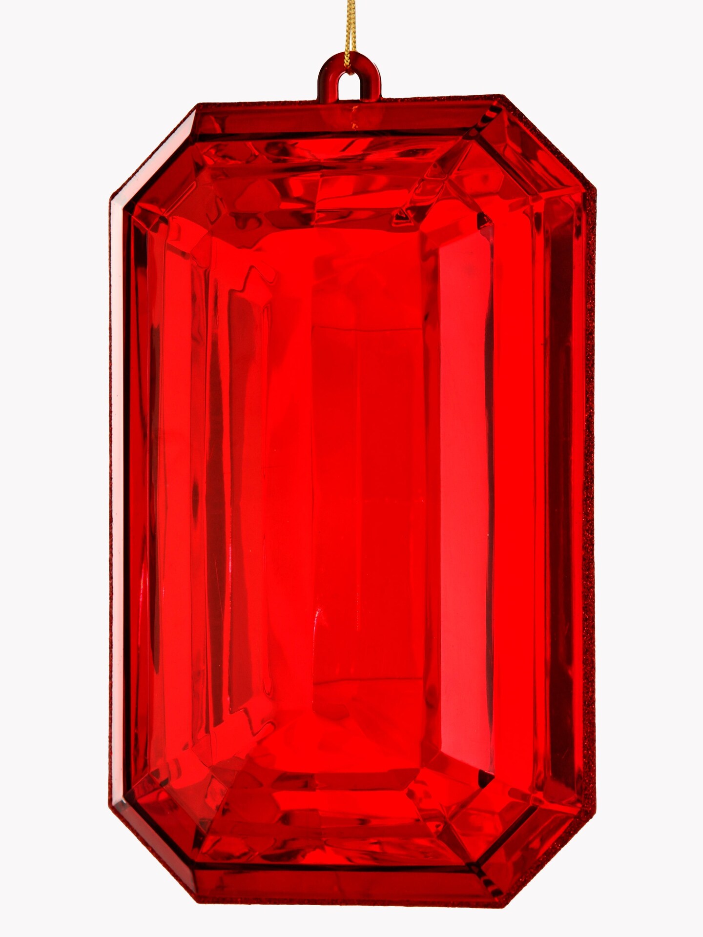 MTX67416 9&#x22; Acrylic Emerald Cut Precious Gem Ornament - Choose from Stunning Colors