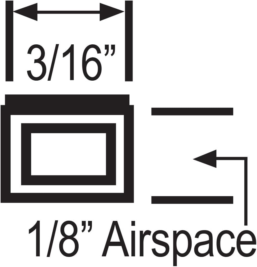 Framer Supply Archival Glass & Art Spacer – Clear 1/8", 100 Ft Hollow Bundle (20 x 5' Sticks), pH Neutral Peel-and-Stick Frame Spacer for Archival Framing & Artwork Protection