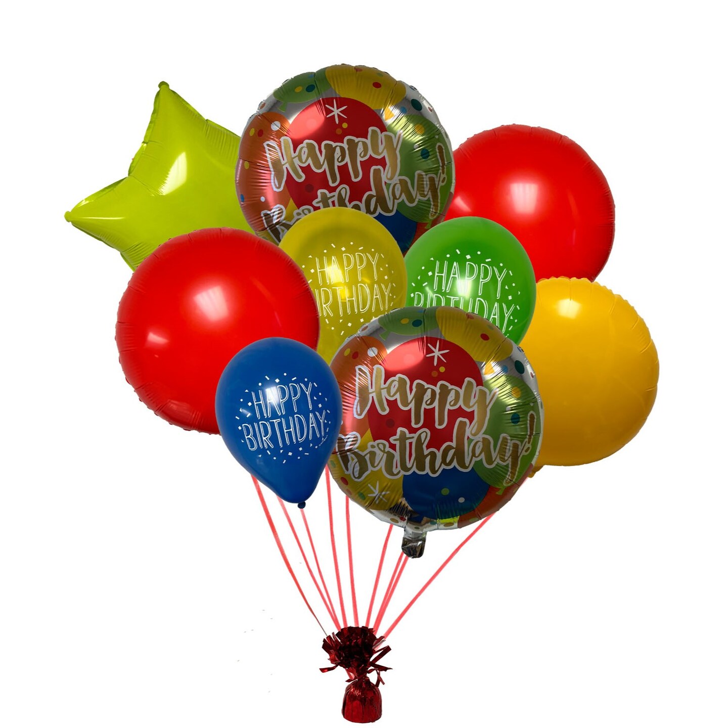 Birthday 9 Piece Balloon Bouquet