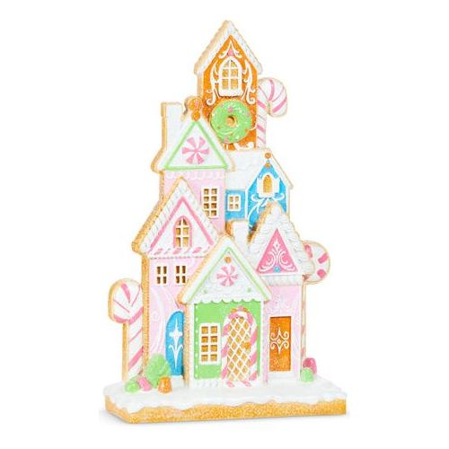 16&#x22; Bright Gingerbread House