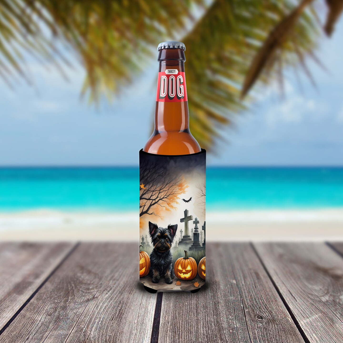 Edge Collections - Multicolor - Halloween Art Can Hugger for Slim Beverages - 1 Piece