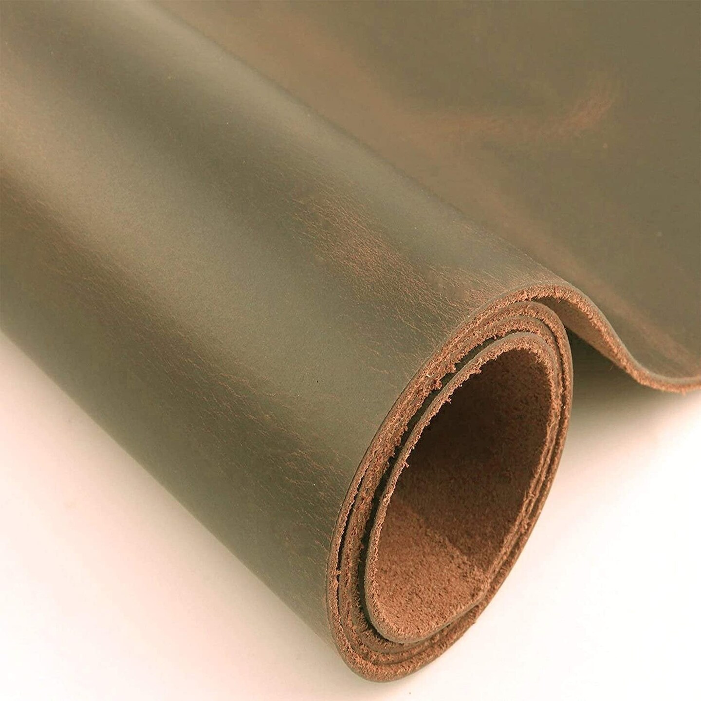 ELW Oil Tanned Leather 5/6 OZ (2-2.4mm) | Full Grain| Pre-Cut Sizes from 6&#x22; to 48&#x22;| Cowhide Handmade Perfect for Crafting, Sewing, Molding, Workshop