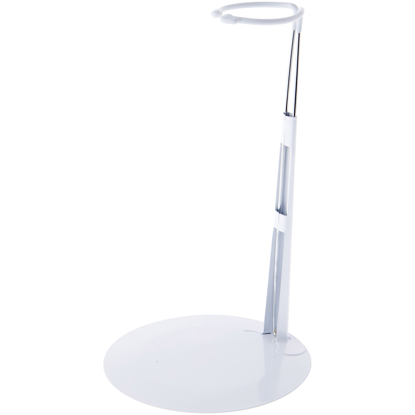 Bard&#x27;s 794W White Adjustable Doll Stand, fits 18 to 21 inch Dolls, waist width adjusts from 1.875 to 3 inches