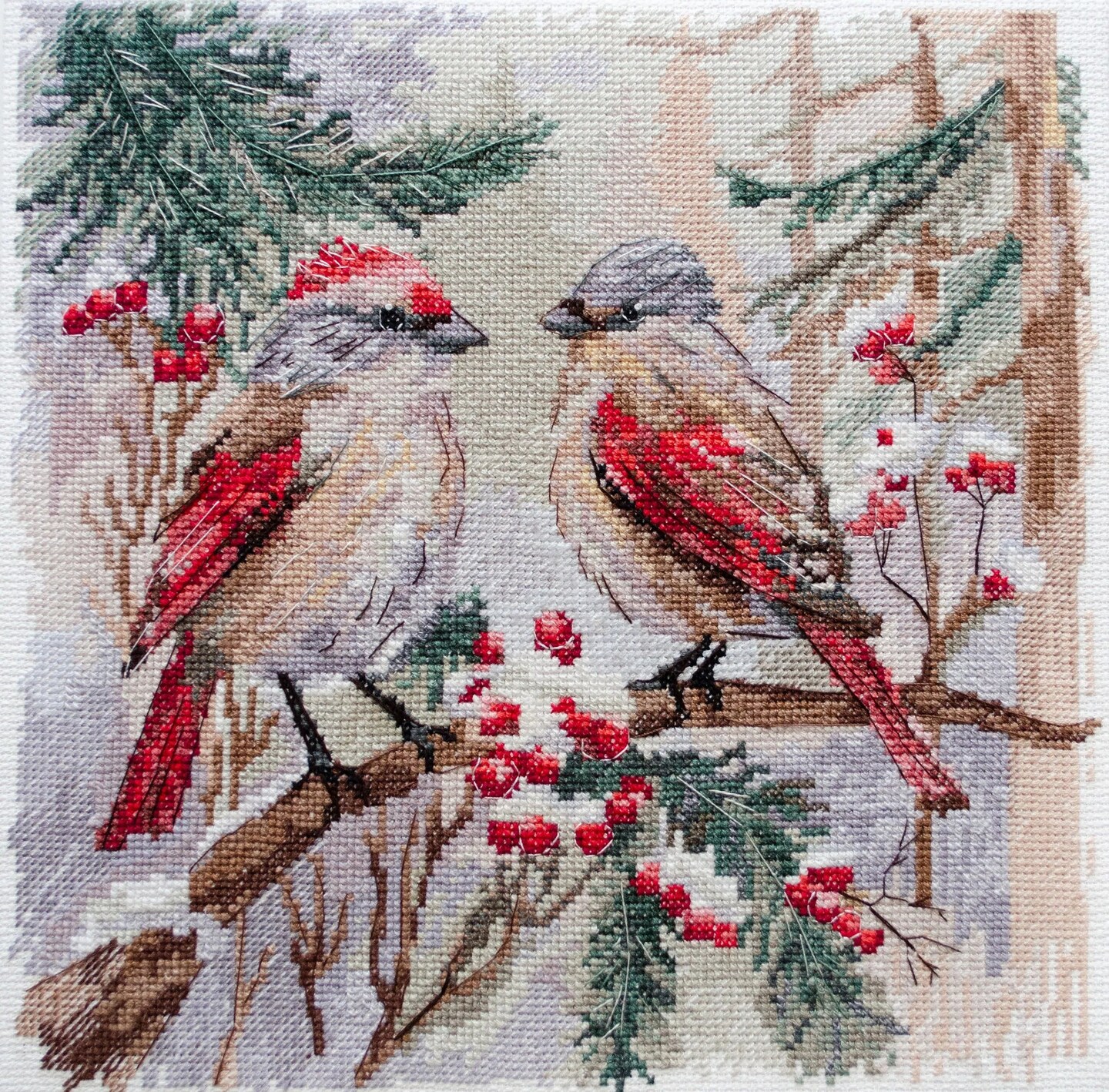 Cross-stitch kit - Chittering about winter