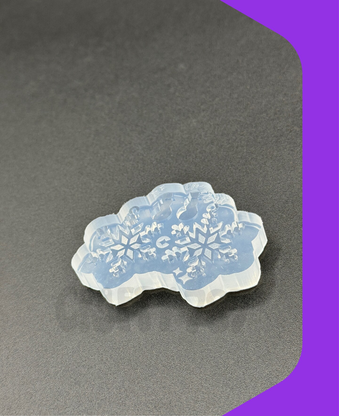 Snow Flake Dangle Earring Silicone Mold (small version) (C15)