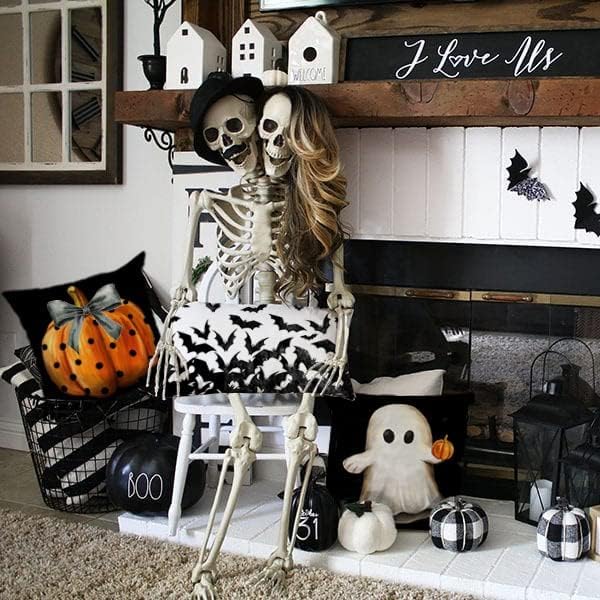Halloween Pillow Covers 18x18 Inch Set of 4, Trick or Treat