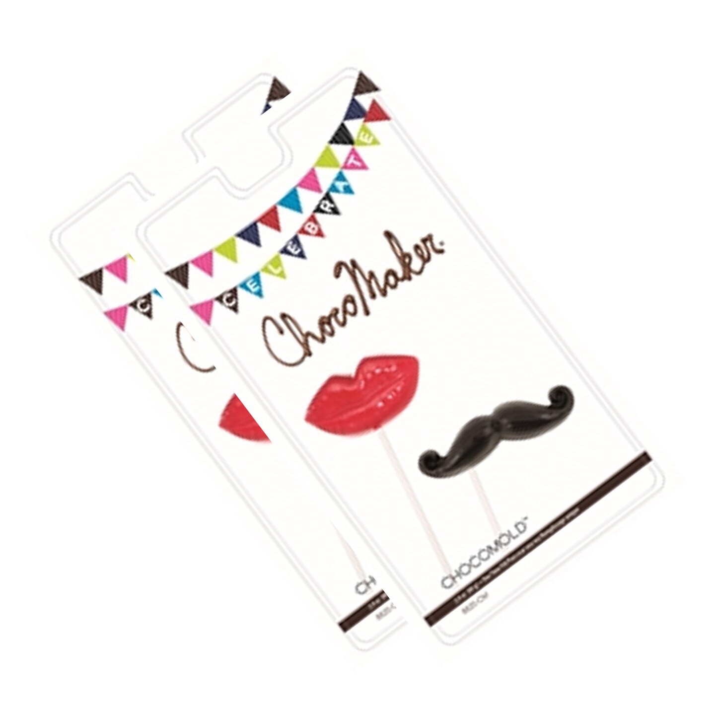 Lips &#x26; Mustache Pops Chocolate Mold