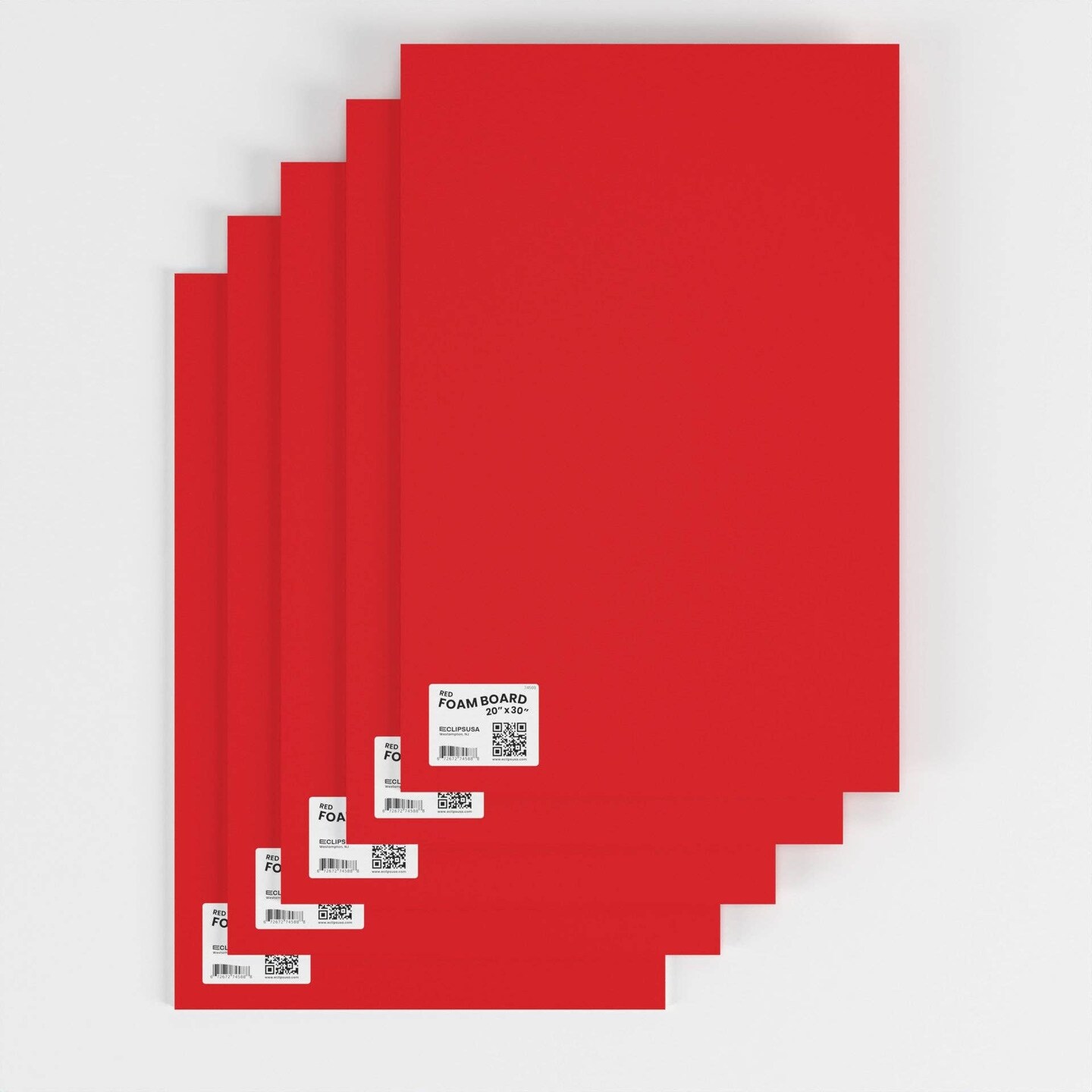 Red Foam Boards 20x30 in &#x2013; 25 Units