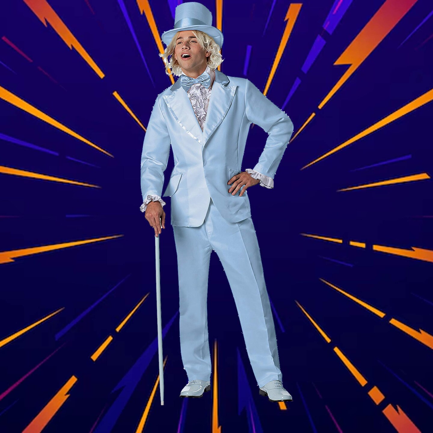 Goofball Blue Adult Costume Tuxedo Set for Halloween and Parties