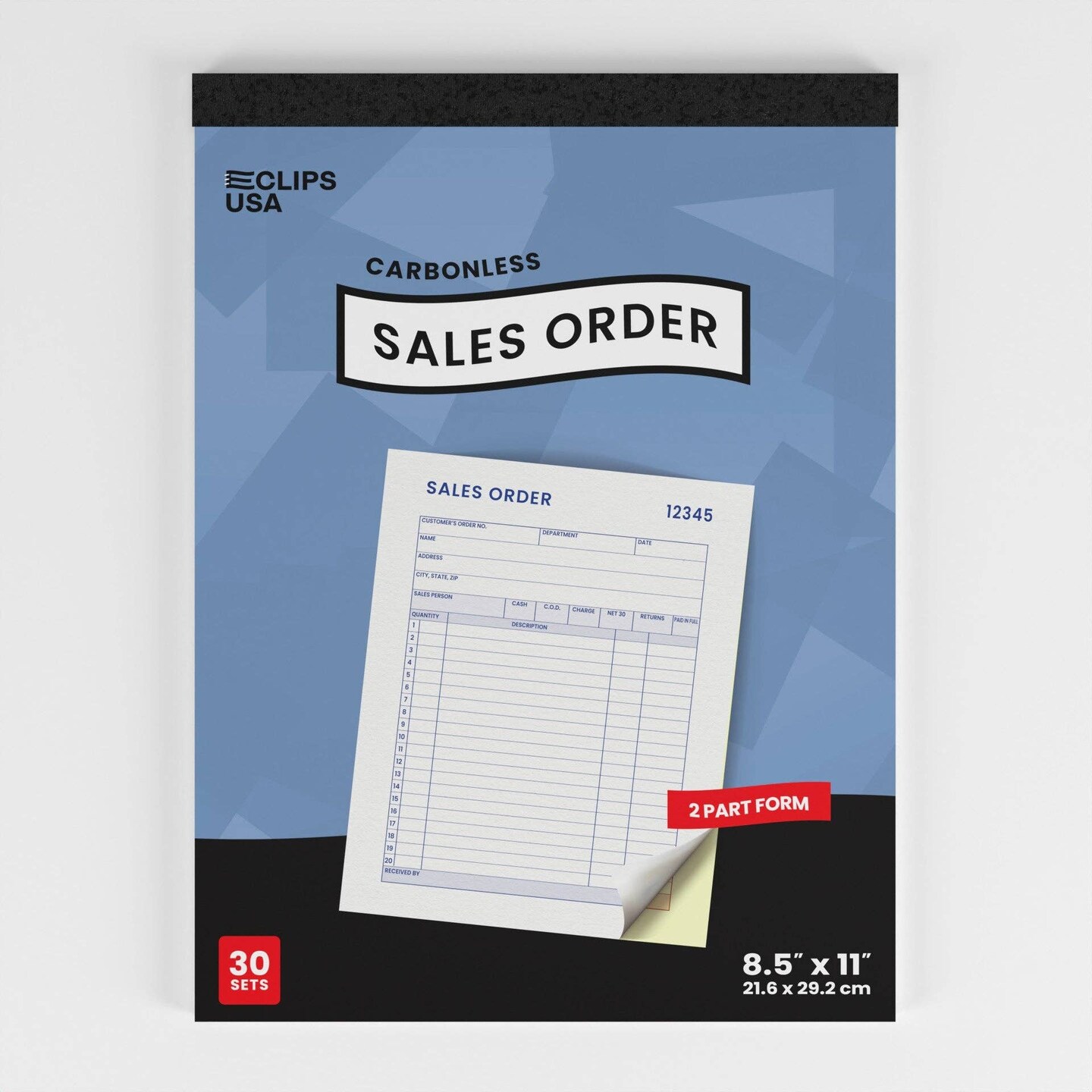 8.5&#x22;x11.5&#x22; Carbonless Sales Order Receipt Books &#x2013; 60 Books