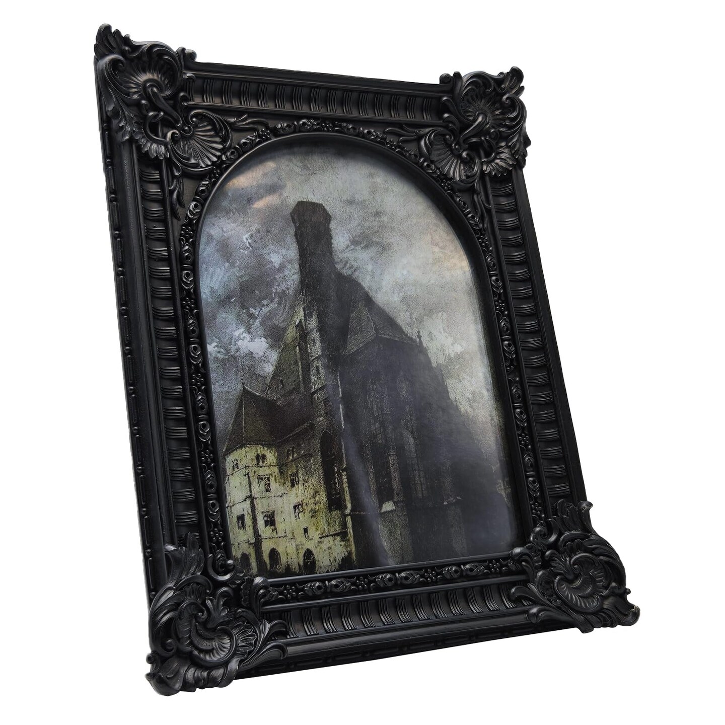 5x7 Vintage Picture Frame, Antique Black Ornate Arched Photo Frame for Wall Hanging or Tabletop Display, Retro Gothic Home Decor, Photo Gallery Art