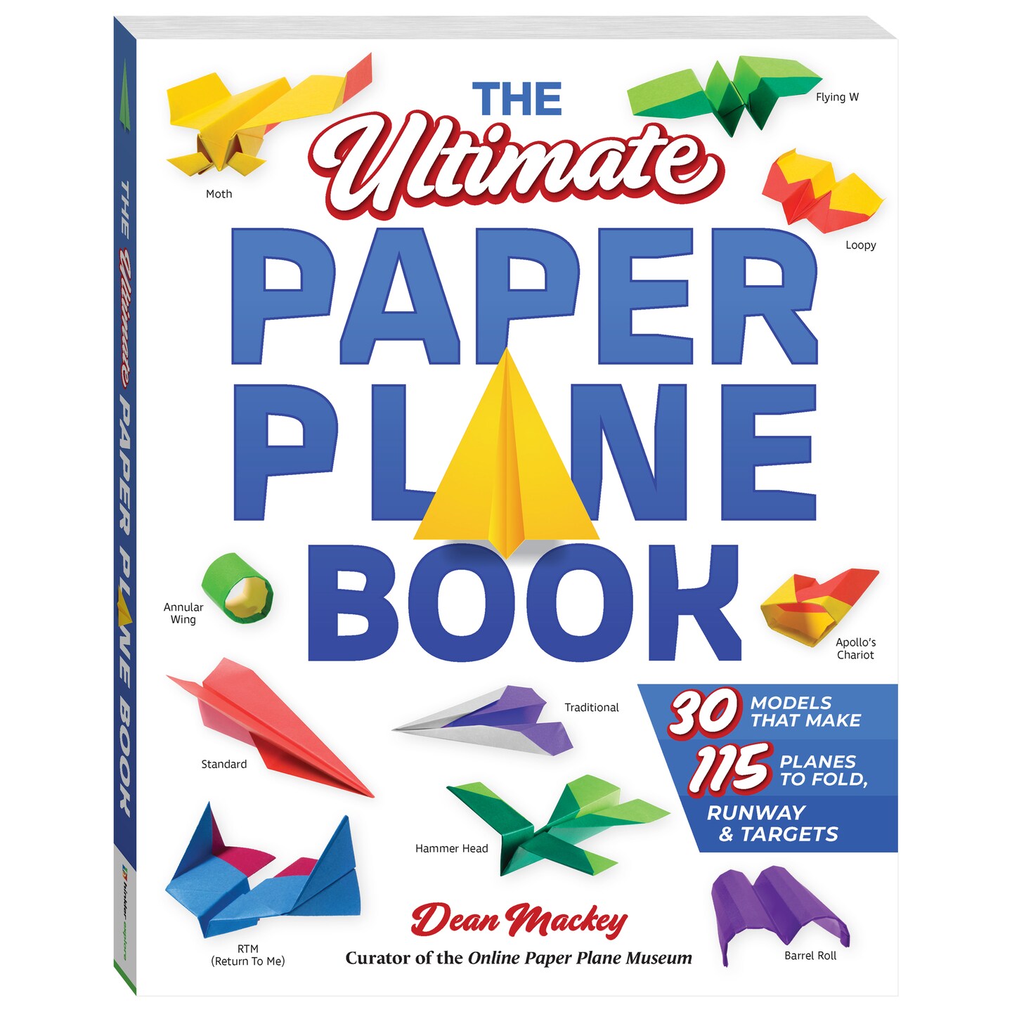 Hinkler: Ultimate Paper Plane Book - 352-pg, Step-by-Step Project Instructions, 30 Models, Flight Logs, Runway Targets, 115 Tear-Out Patterned Papers
