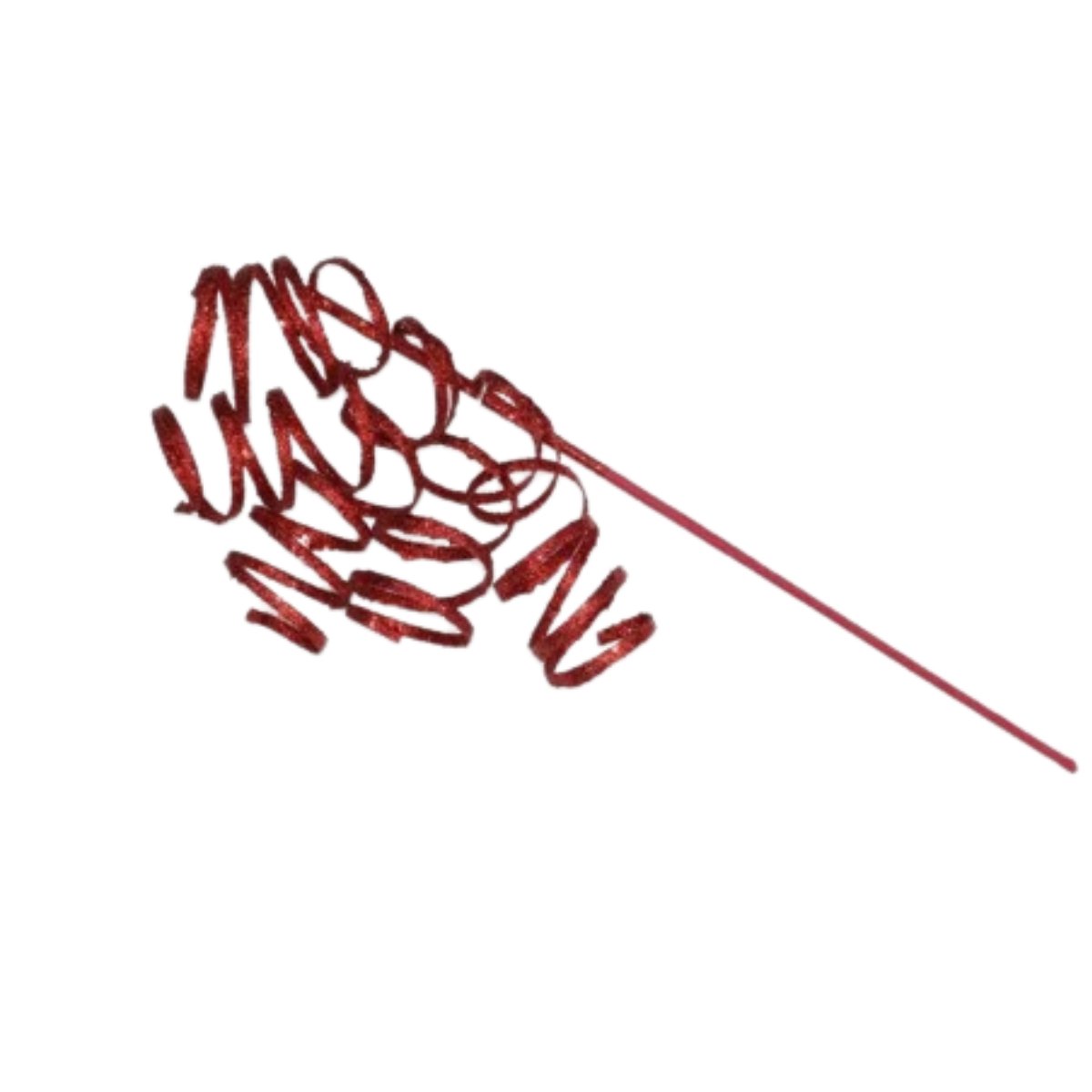 26&#x22; Glitter Curly Spray: Red