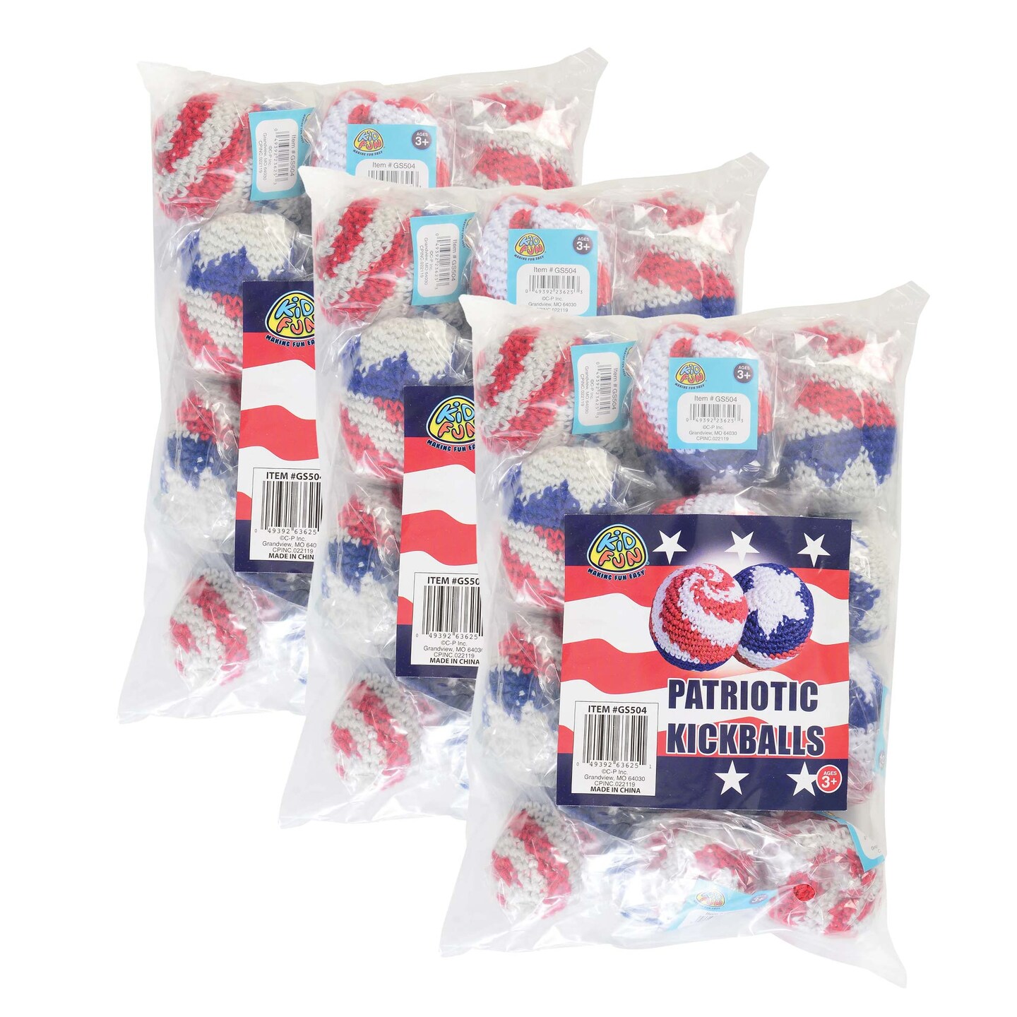 4th of july Patriotic Kickballs Red White Blue Outdoor Play Balls