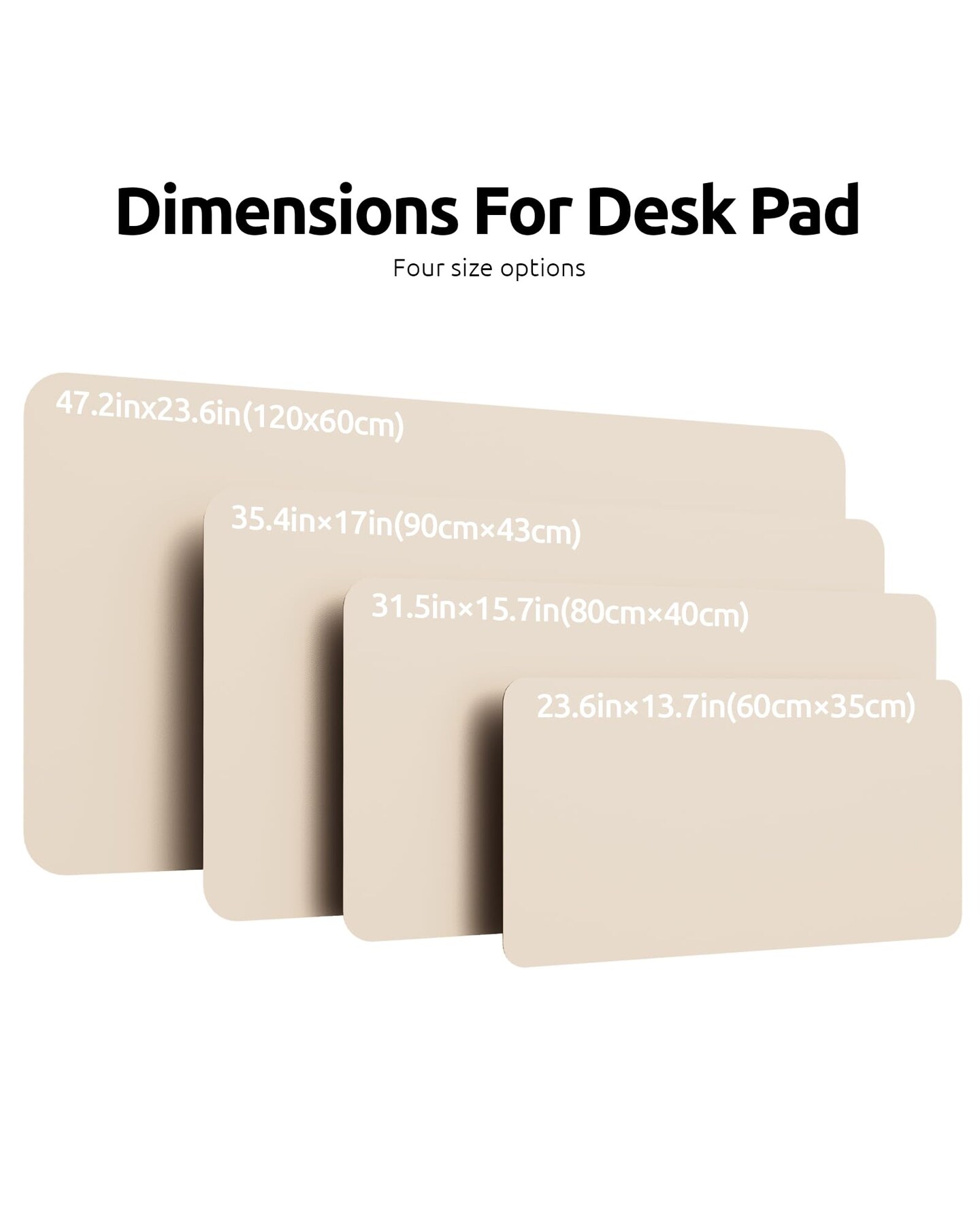Leather Desk Pad Protector, Office Desk Mat, Large Mouse Pad, Non-Slip PU Leather Desk Blotter, Waterproof Laptop Desk Writing Pad for Office and Home (23.6&#x22; x 13.8&#x22;, Eggshell)