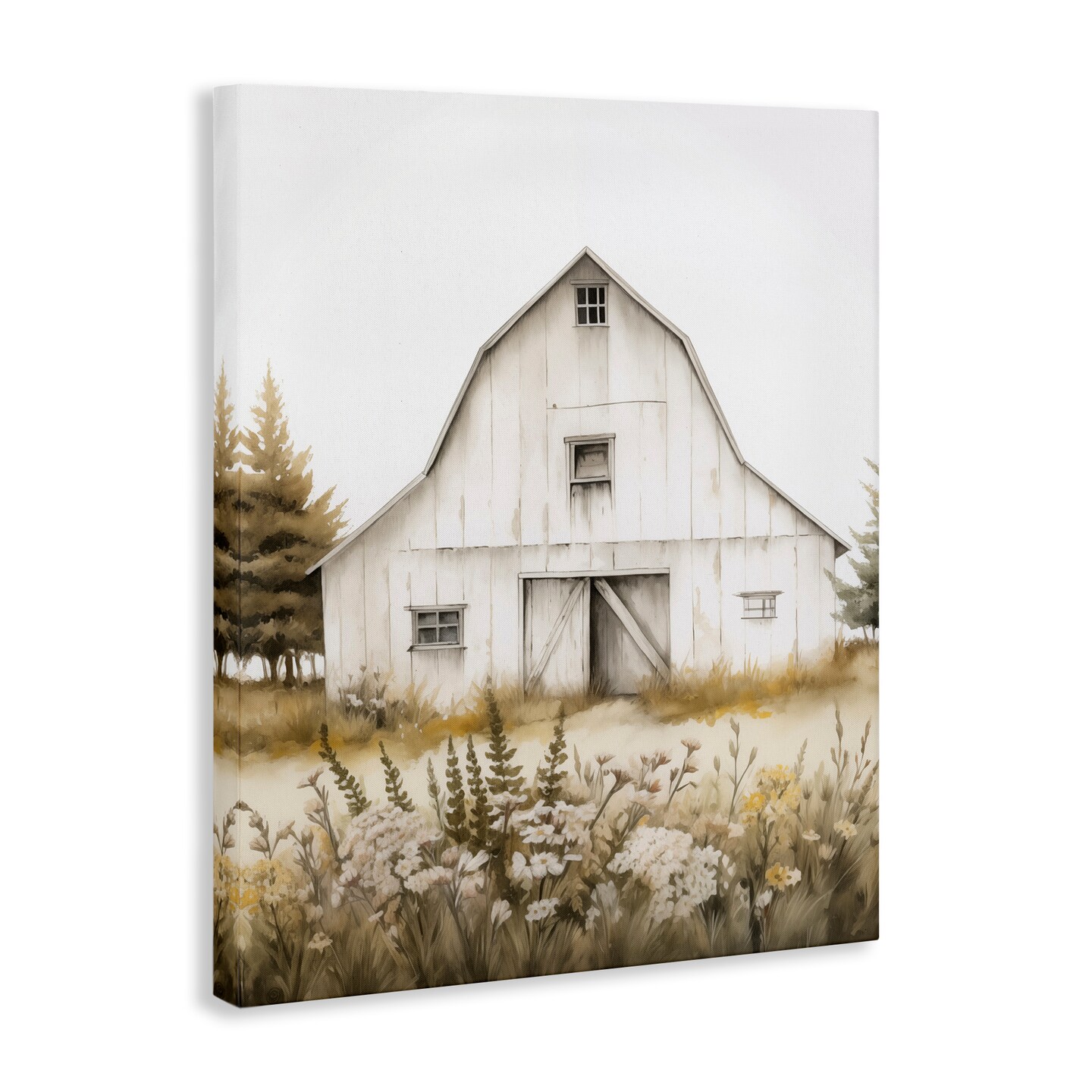 Stupell Industries Blooming Country Barn Garden Canvas Wall Art Design by Arlington Prints