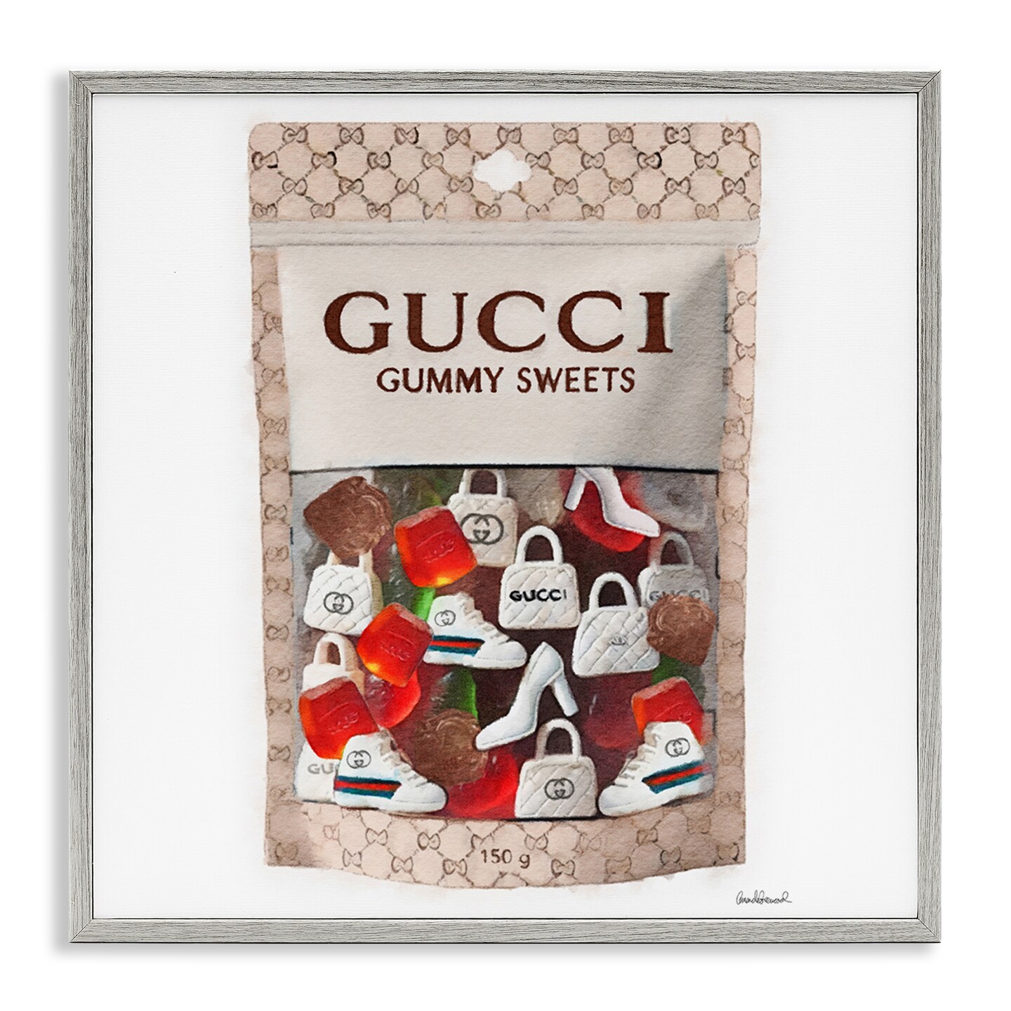 Stupell Industries Glam Fashion Candies Framed Giclee Wall Art Design by Amanda Greenwood