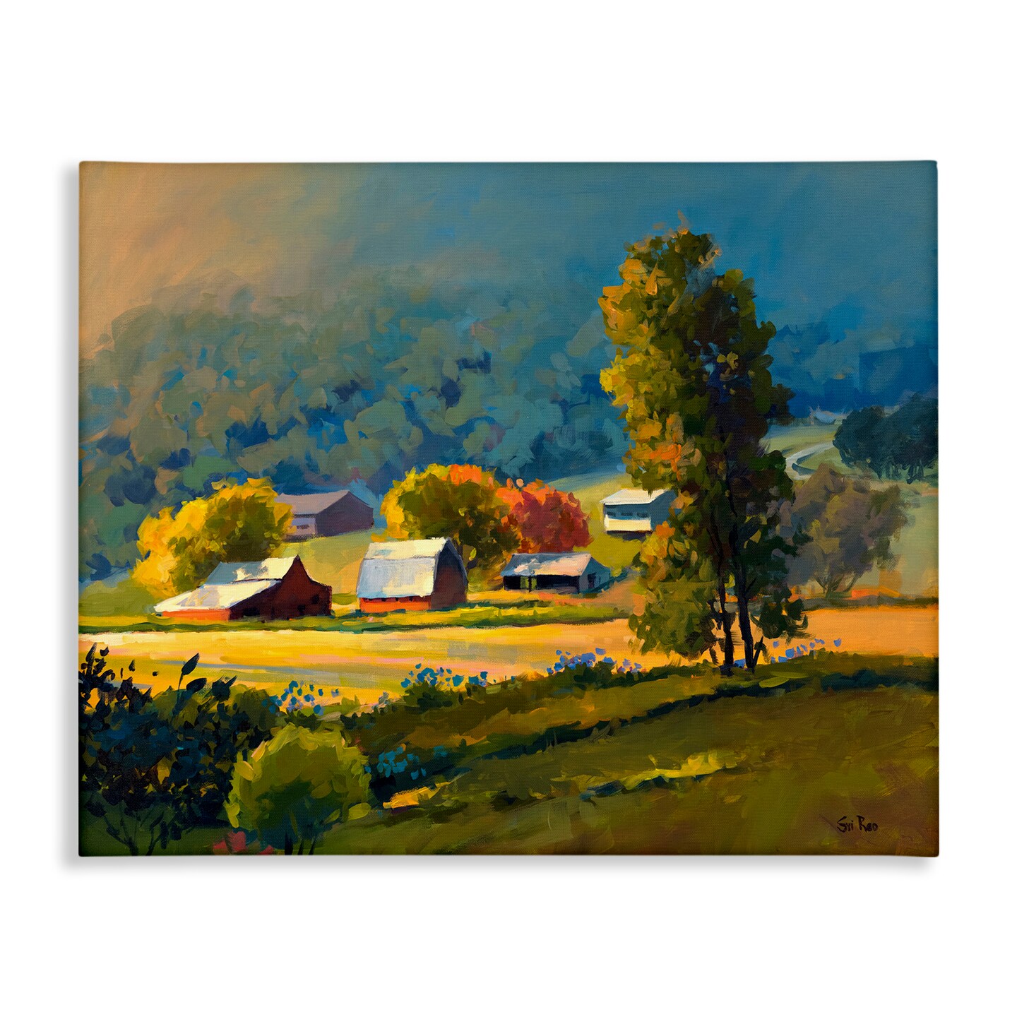 Stupell Industries Early Fall Farmland Canvas Wall Art Design by Sri Rao