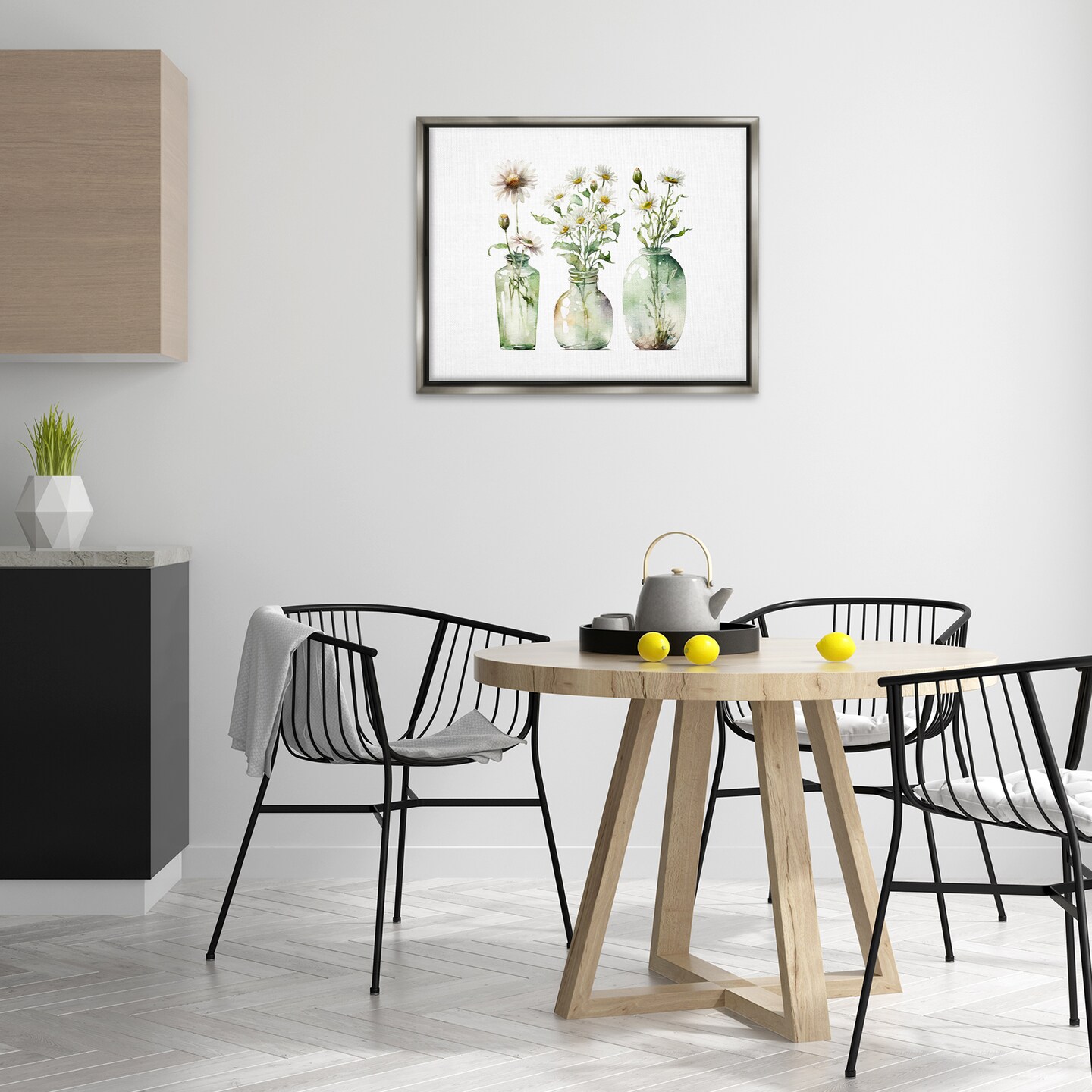 Stupell Industries Delicate Glass Vases Floater Framed Canvas Wall Art Design by Svetlana Aleynikova