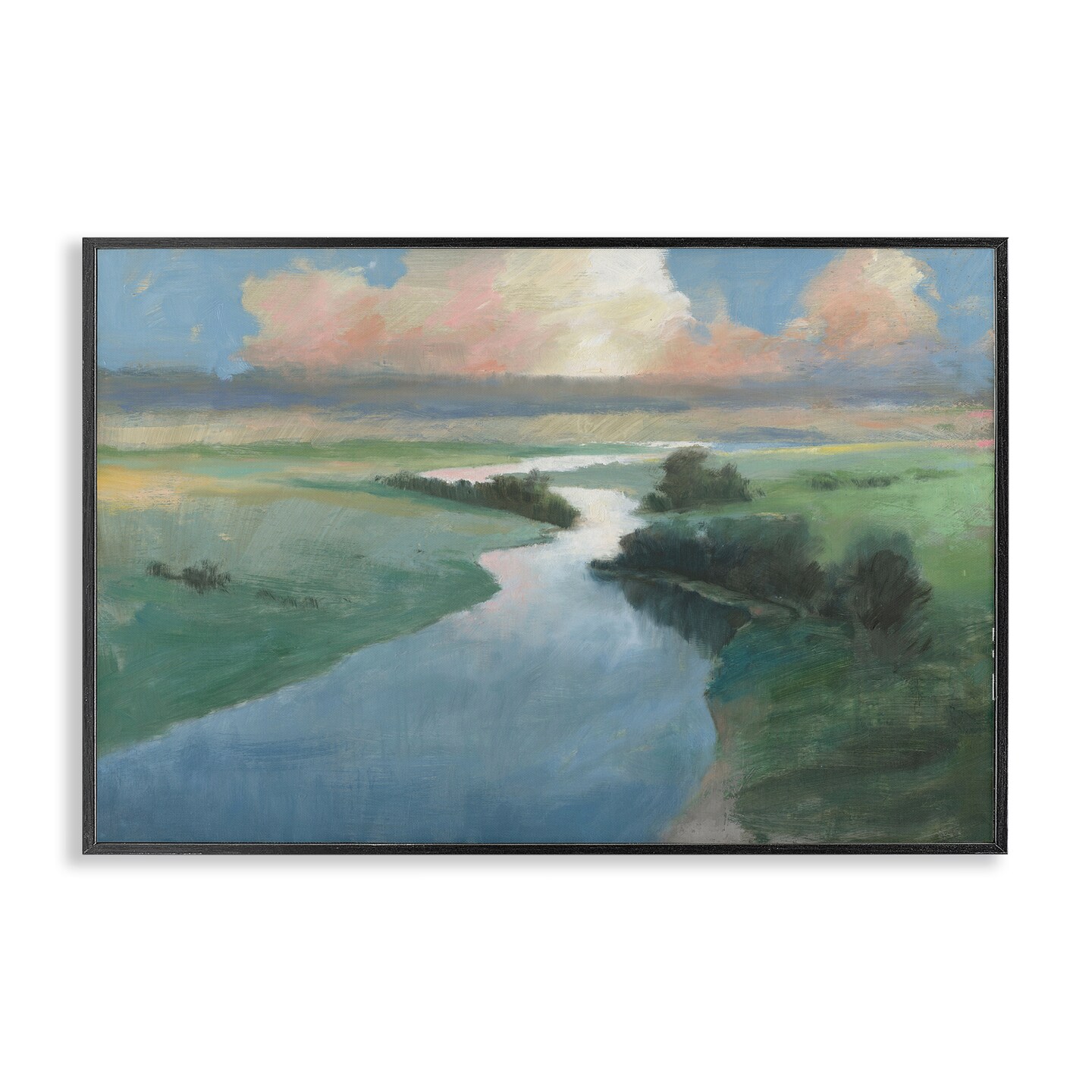 Stupell Industries Stream Landscape in January Framed Giclee Wall Art Design by Wellington Studio