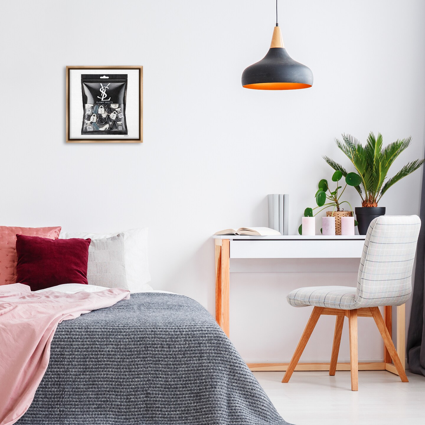 Stupell Industries Black Glam Candies Floater Framed Canvas Wall Art Design by Amanda Greenwood