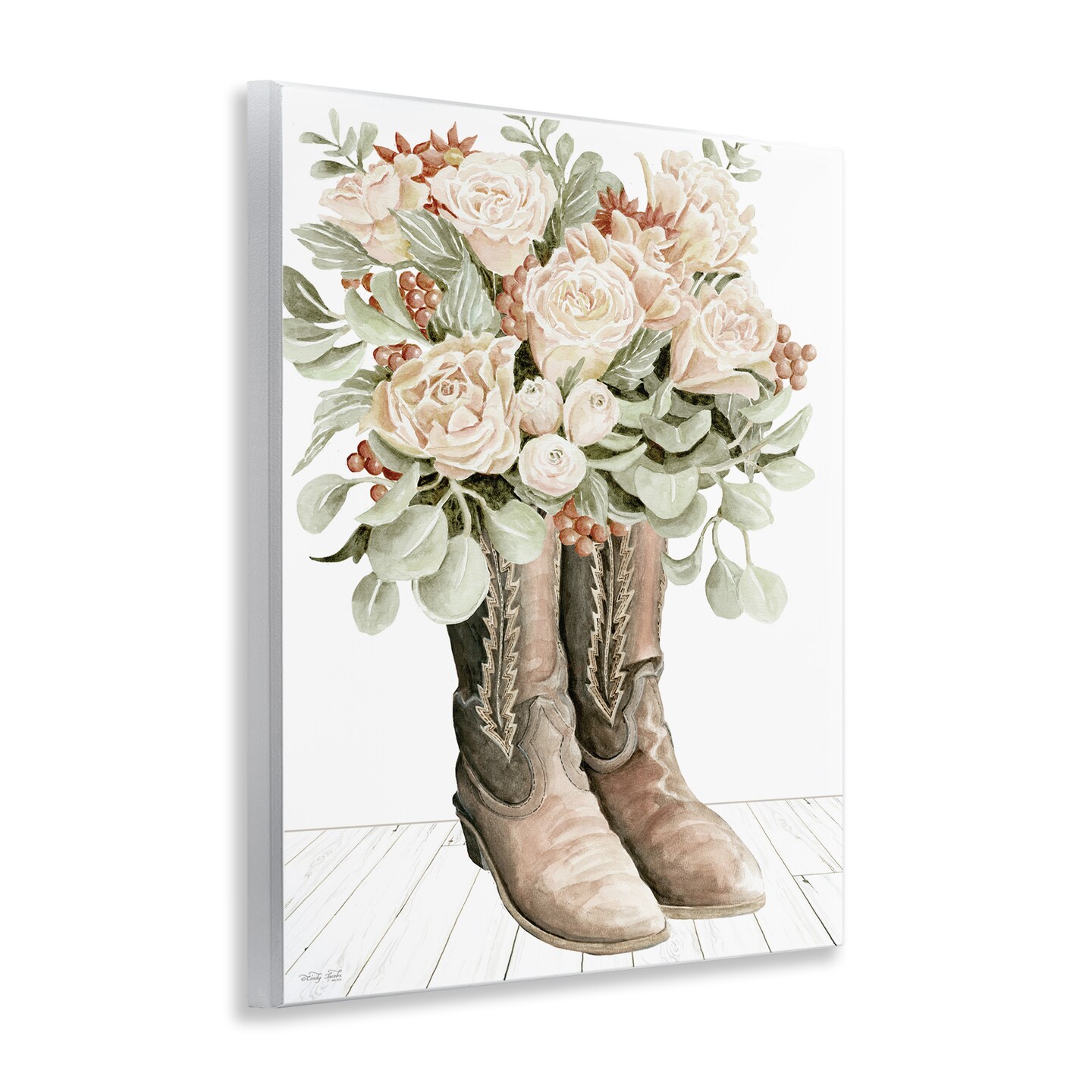 Stupell Industries Chic Bouquet Boots Wall Plaque Art Design by Cindy Jacobs