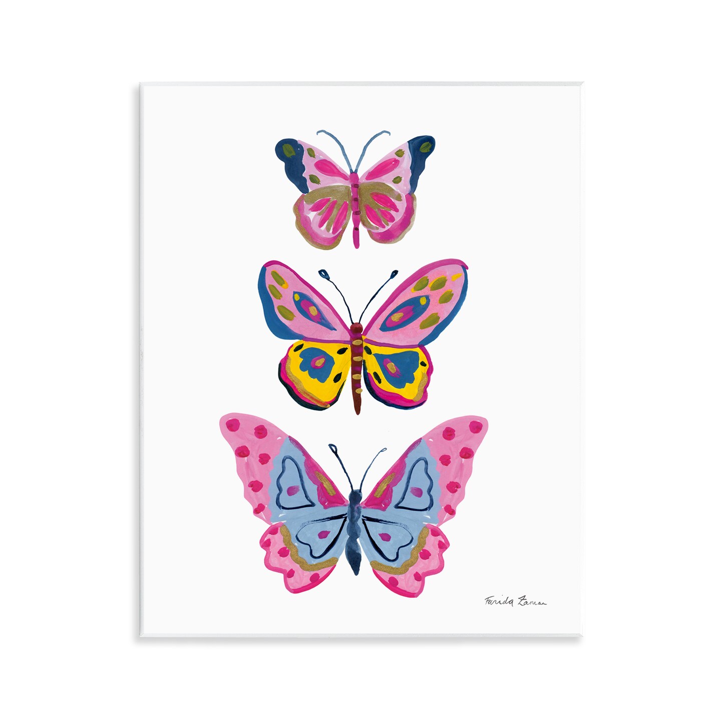 Stupell Industries Three Butterfly Trio Wall Plaque Art Design by ...