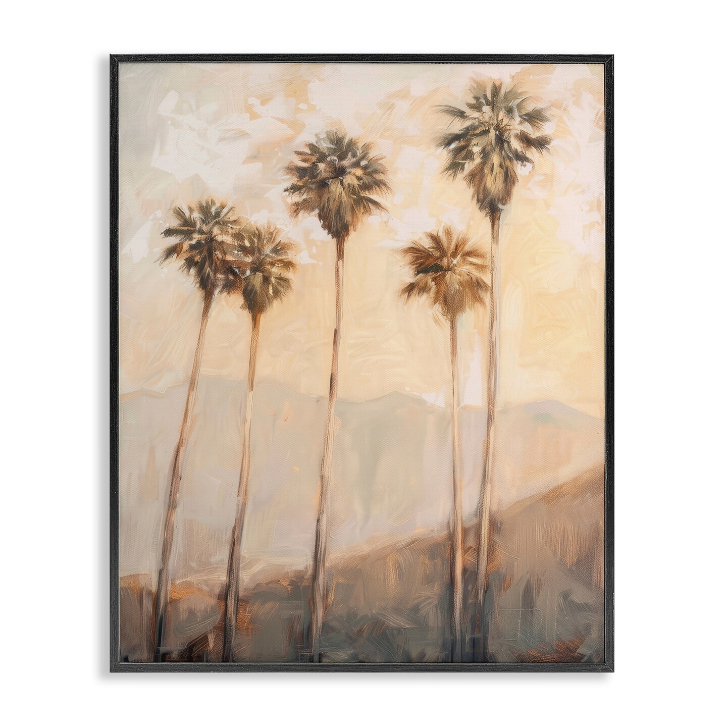 Stupell Industries SoCal Sunny Palm Trees Framed Giclee Wall Art Design by Petal Prints Design
