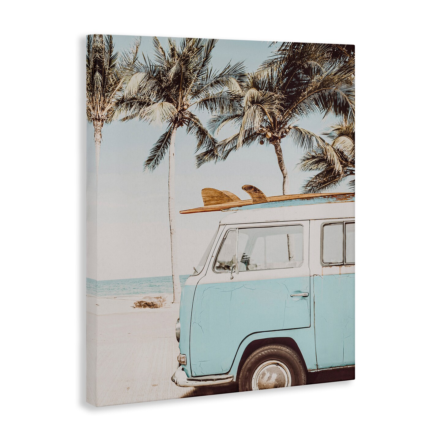 Stupell Industries Retro Surfboard &#x26; Van Canvas Wall Art Design by LSR Design Studio