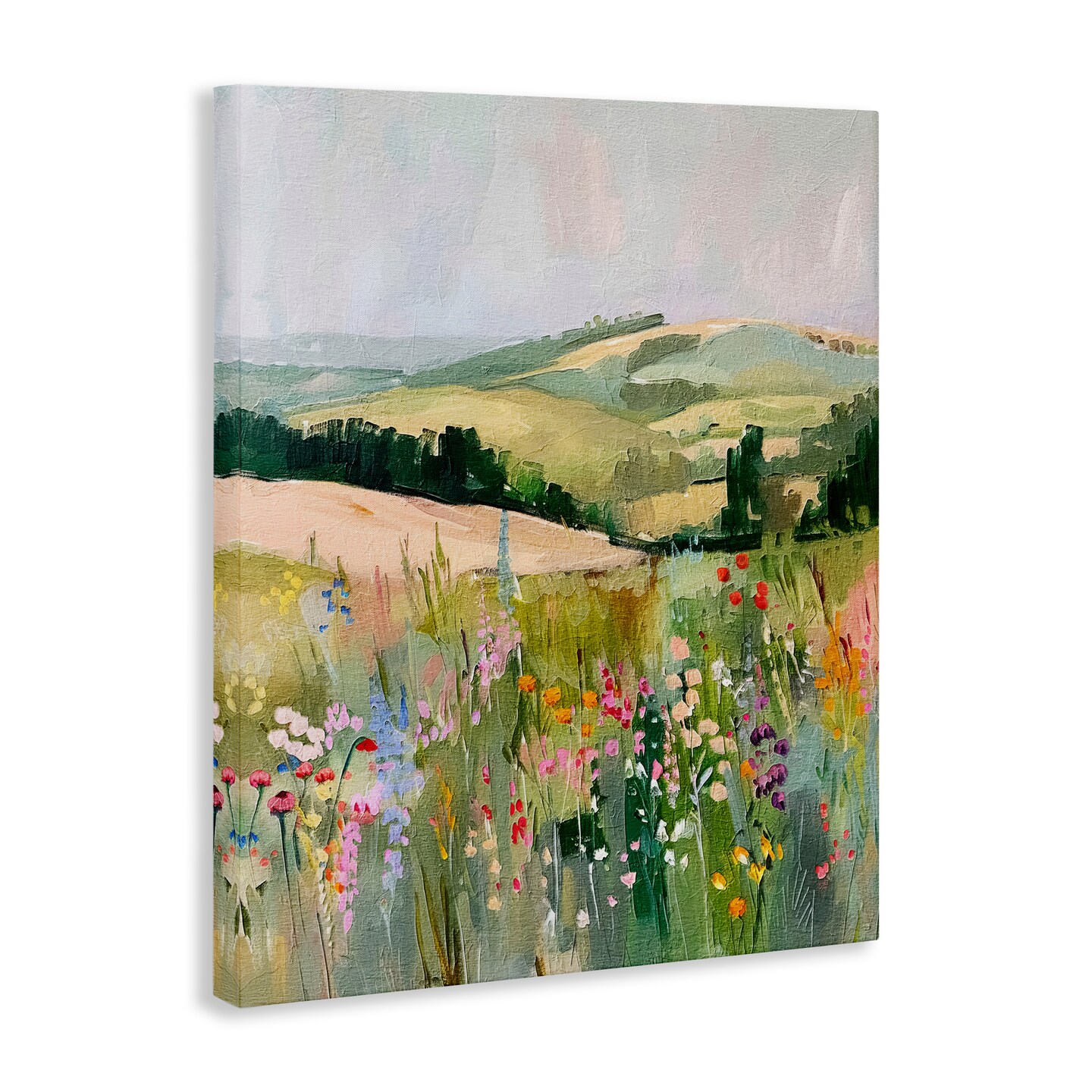 Stupell Industries Pastel Countryside Meadows Canvas Wall Art Design by RileyB