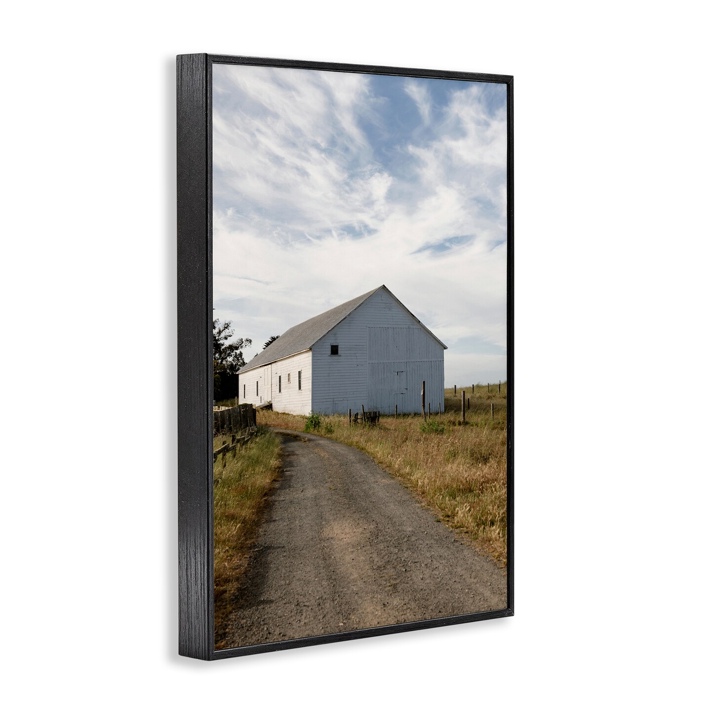 Stupell Industries Receding Road to Barn Framed Giclee Wall Art Design by Crystal Lynn Collins