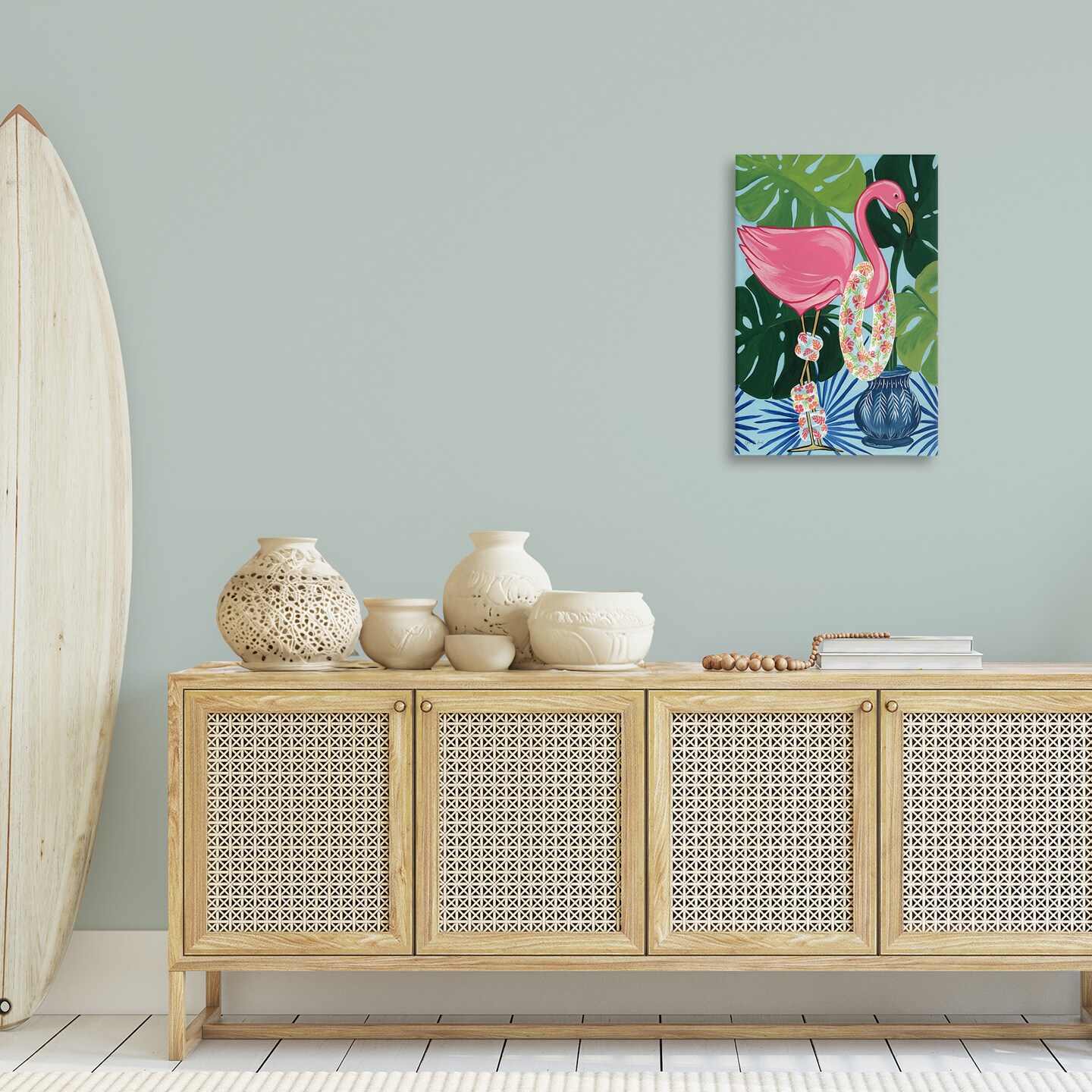 Stupell Industries Beach Ready Flamingo Canvas Wall Art Design by Yvette St. Amant