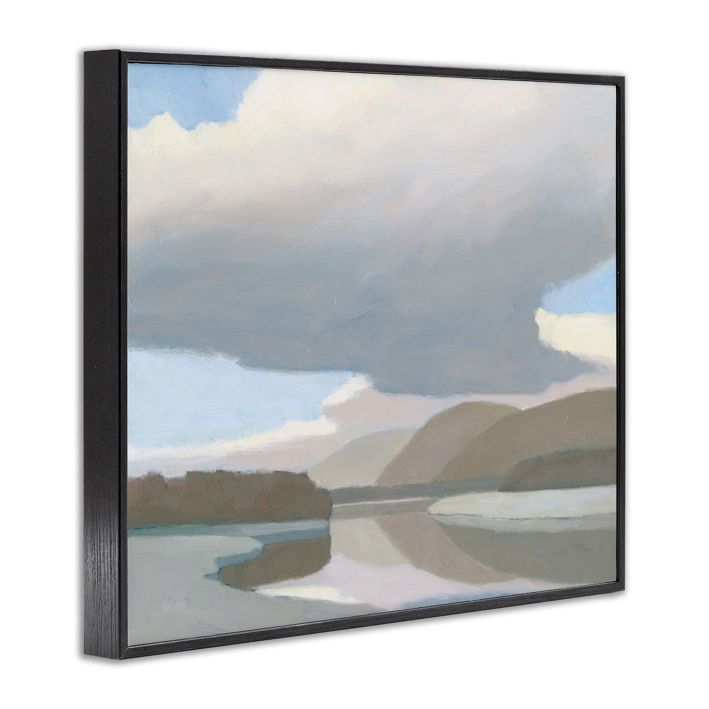 Stupell Industries Mountain Reflections Abstraction Framed Giclee Wall Art Design by Wellington Studio