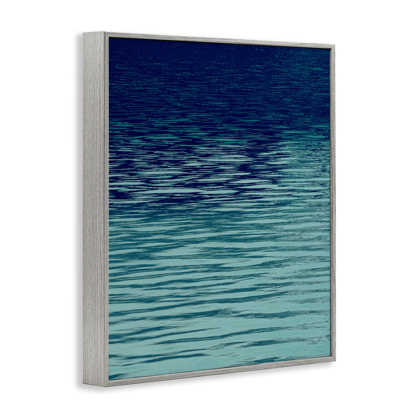 Stupell Industries Ocean Ripples Gradient Framed Giclee Wall Art Design by Maggie Olsen