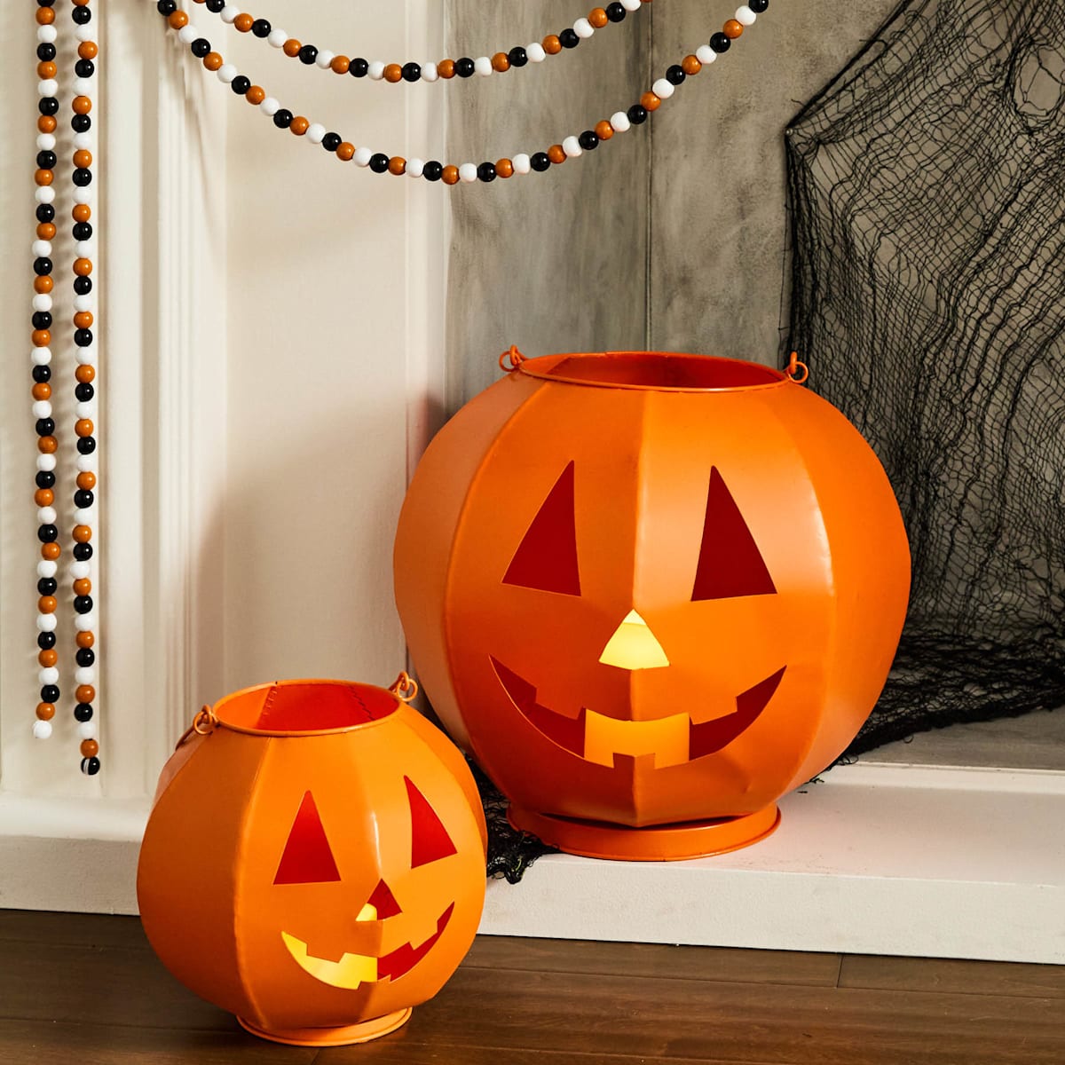 144&#x2033; Multicolor Halloween Wood Bead Garland