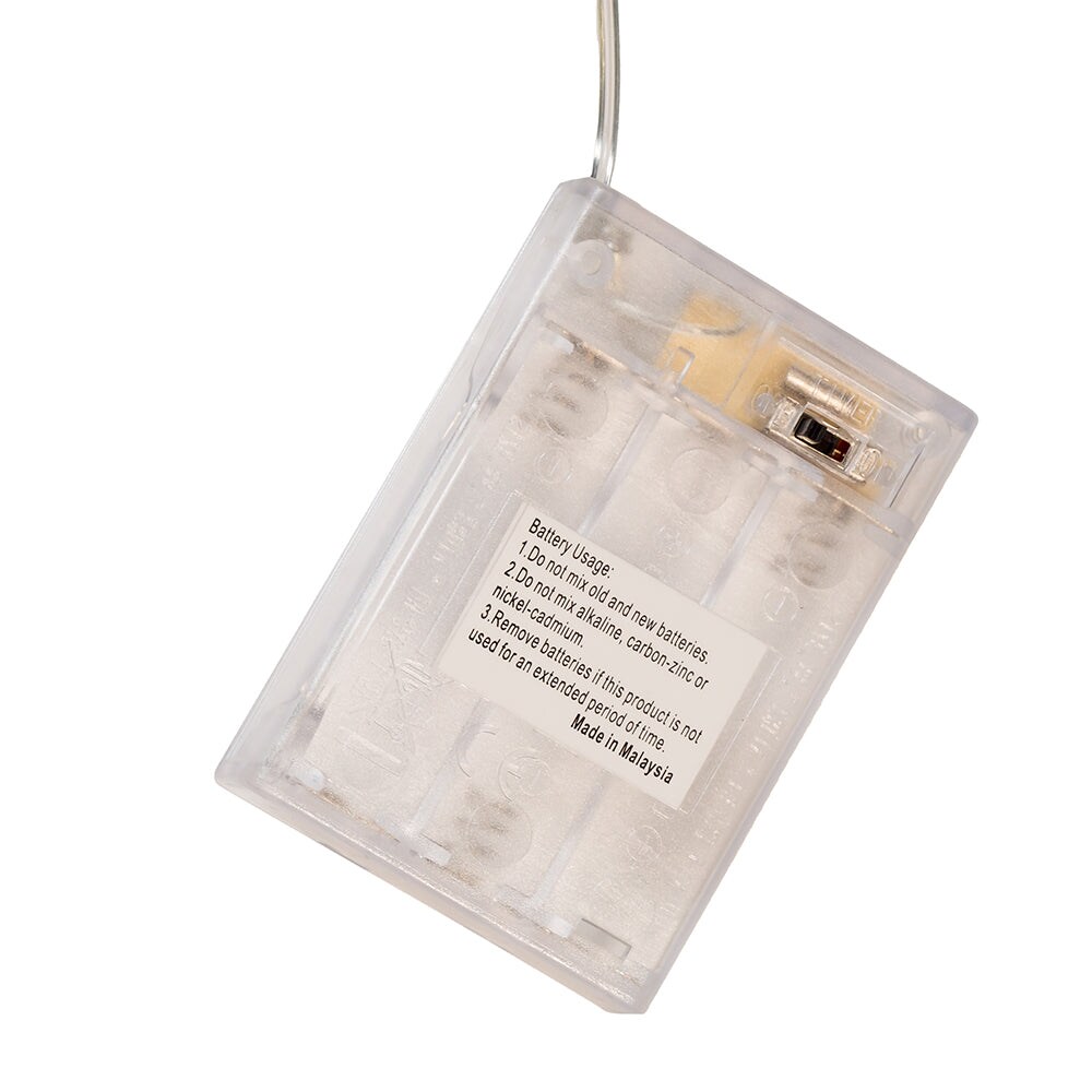 100-Light Battery Operated Multicolor Fairy Lights - Silver Wire