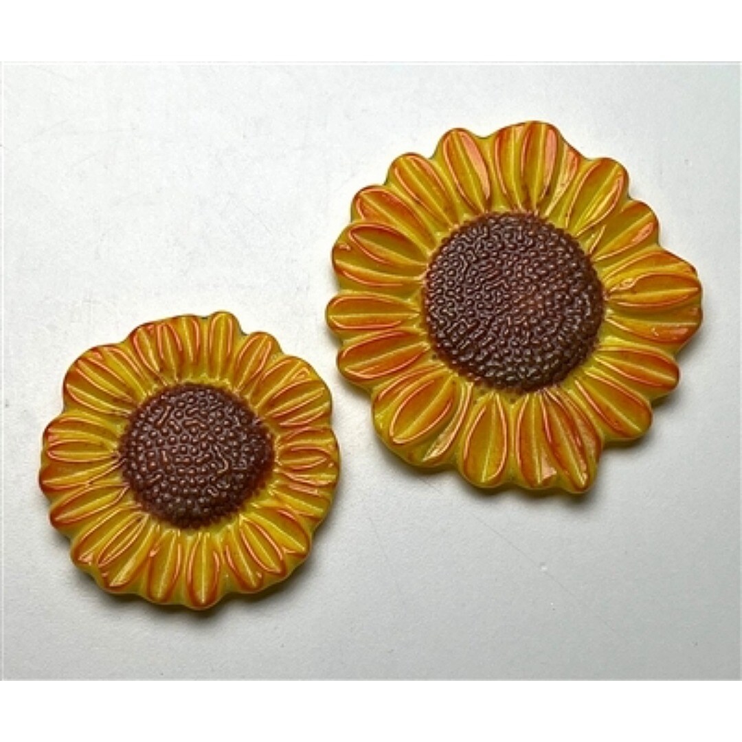 O.D.10"x 6 D.1.5"Two Sunflowers Frit Casting Mold Glass Fusing