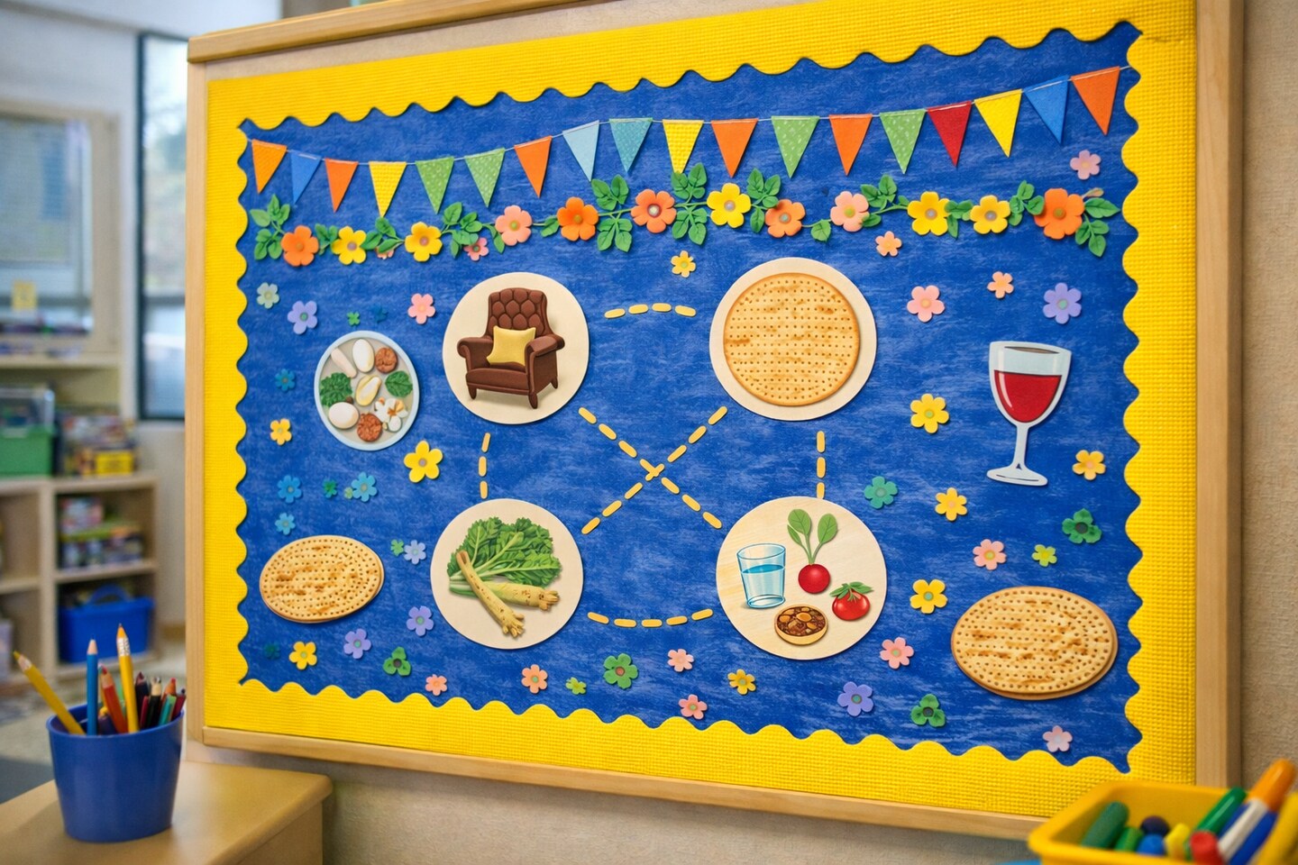 Passover Four Questions Cutout Set 2" – 20 Sets Pesach Seder Craft Shapes, Classroom Activities & Jewish Holiday Decorations