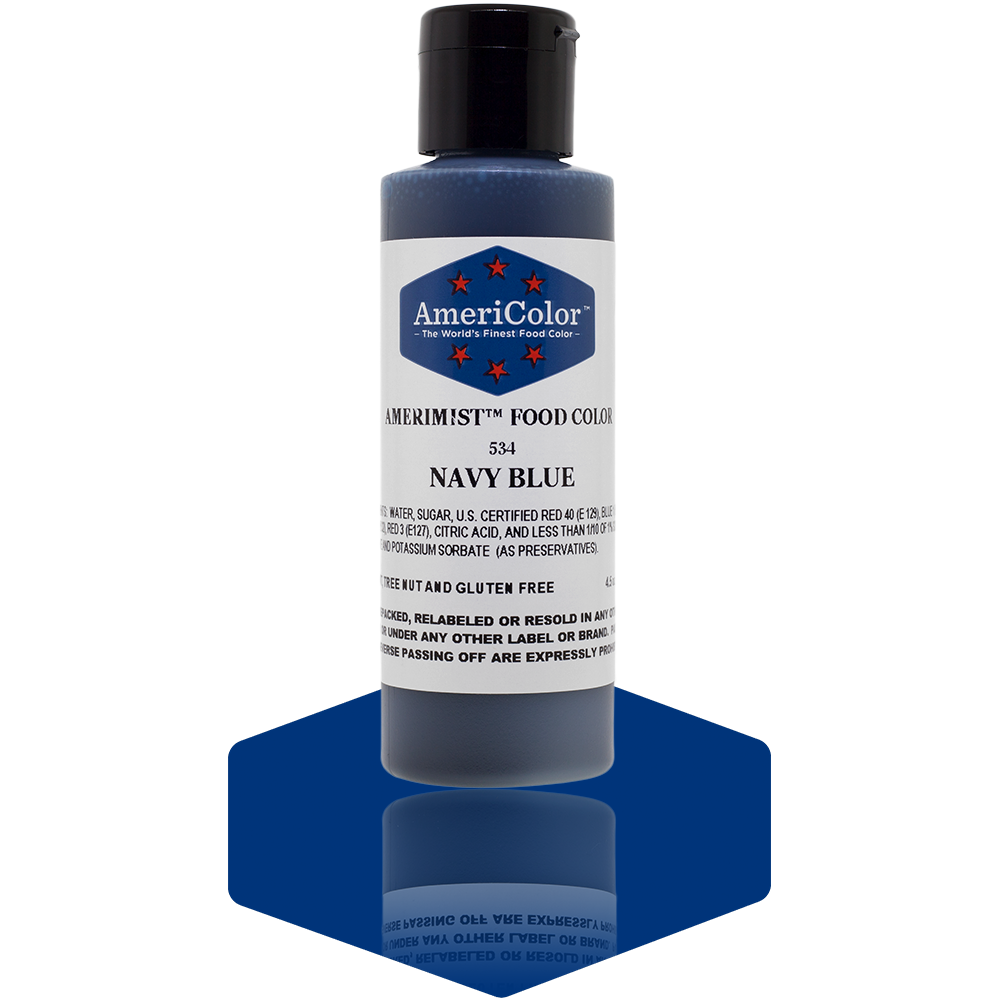 AmeriColor, Navy Blue, 4.5 Ounce, AmeriMist Airbrush Food Coloring