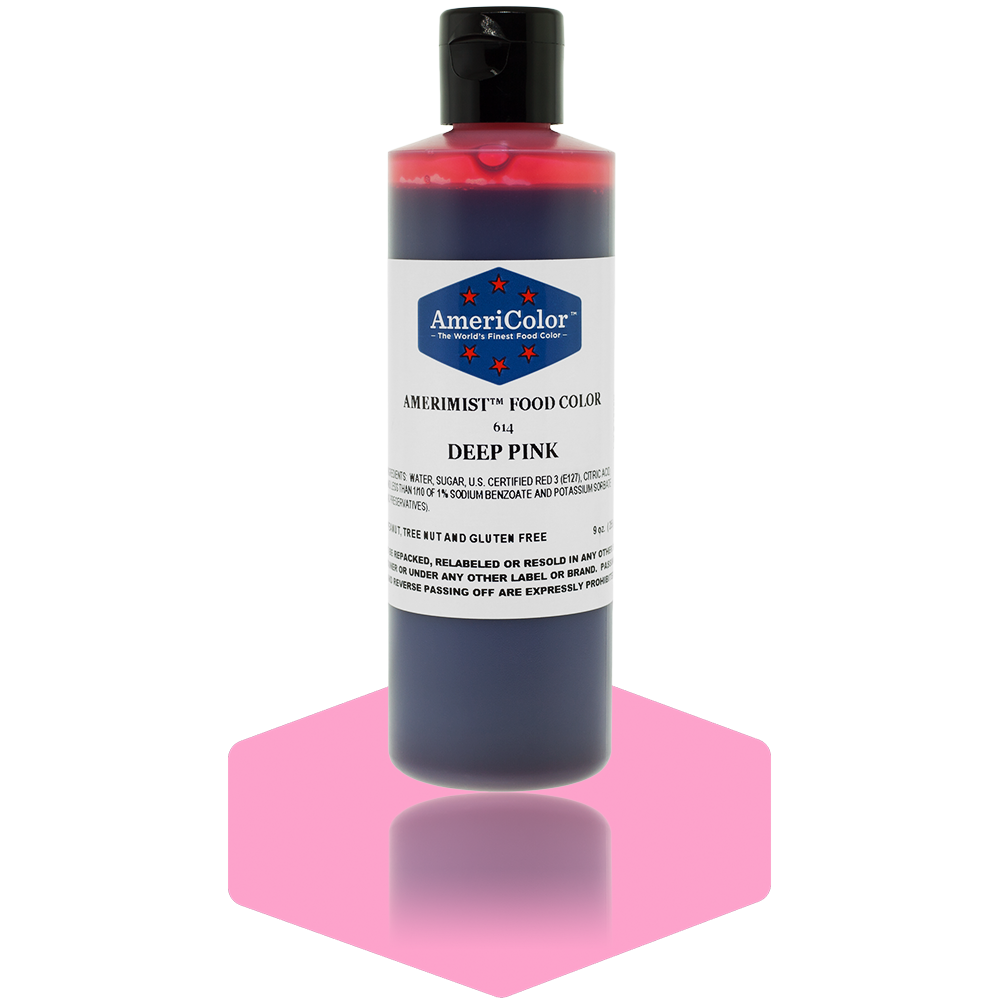 AmeriColor, Deep Pink, 9 Ounce, AmeriMist Airbrush Food Coloring
