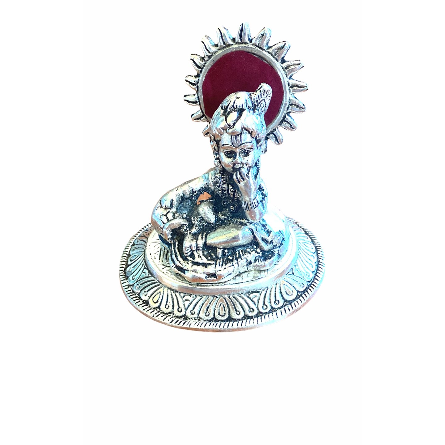 Bal Krishna Statue Metal Lord Krishna Idol Showpiece Krishna with Matki Mandir Temple Pooja Decor Home Office Decoration Housewarming Gift Diwali Decoration